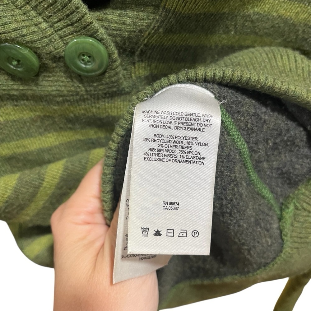 Mountain Hardwear Green Merino Wool Blend Sweater with Hoodie XS - Picture 4 of 11